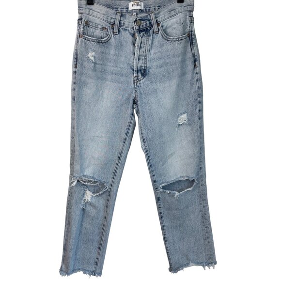 Pistola Charlie High Rise Straight Jeans in Hysteria Distressed 26 Womens denim - Picture 5 of 16